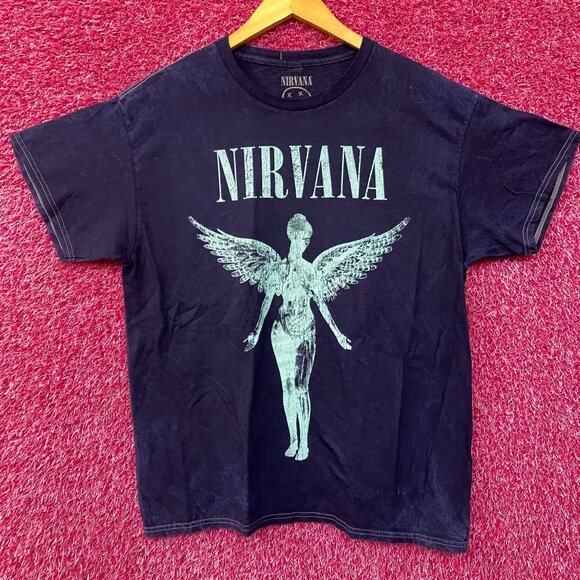 Nirvana Blue Monochrome In Utero Rock tshirt Size Large - Picture 1 of 4
